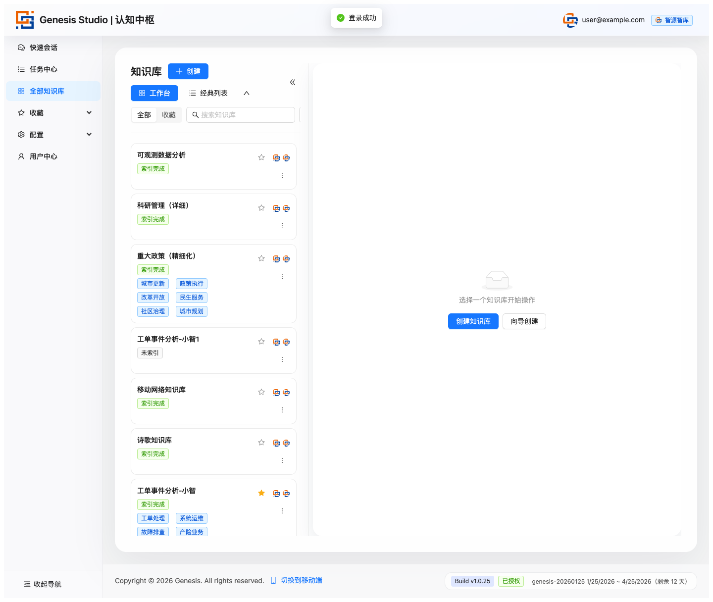 知识库列表页全图